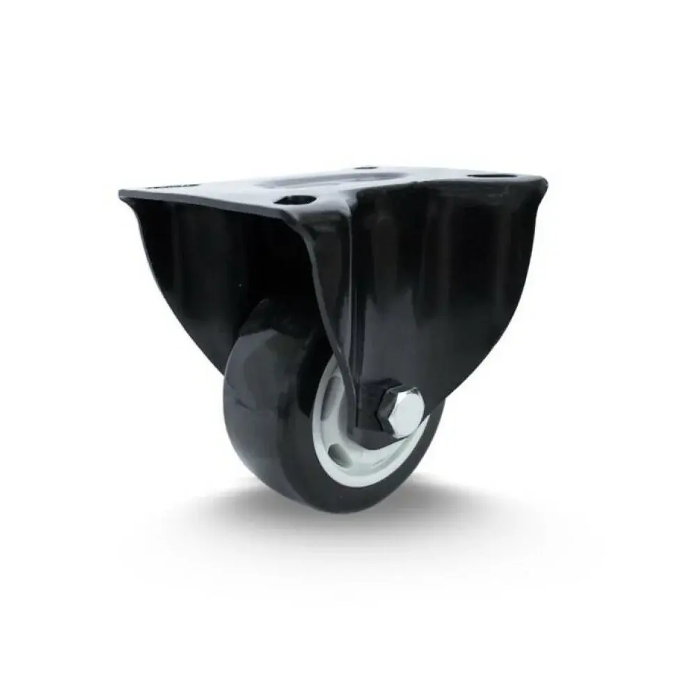 Rodízio fixo série 12 black 75MM com freio 70KG da Colson — fotografia de referência