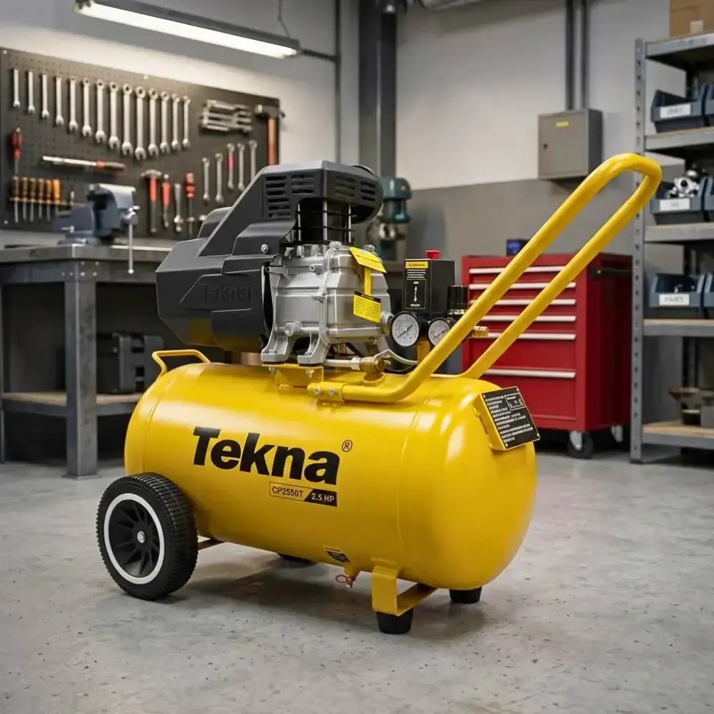 Compressor de ar 2,5HP 8 pés 43 litros lubrificado CP8550T com kit Tekna 220 V — fotografia 4