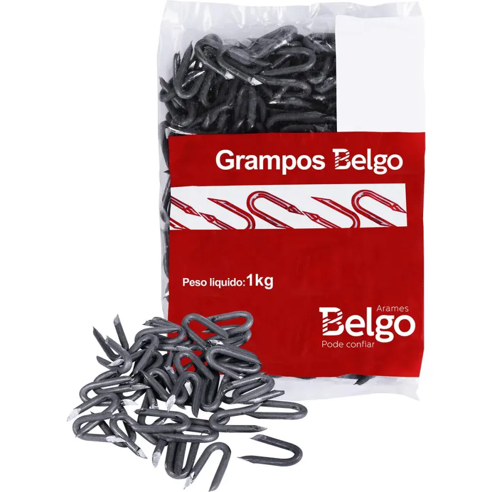Grampo cerca 1 kg galvanizado 7/8 Belgo — fotografia de referência
