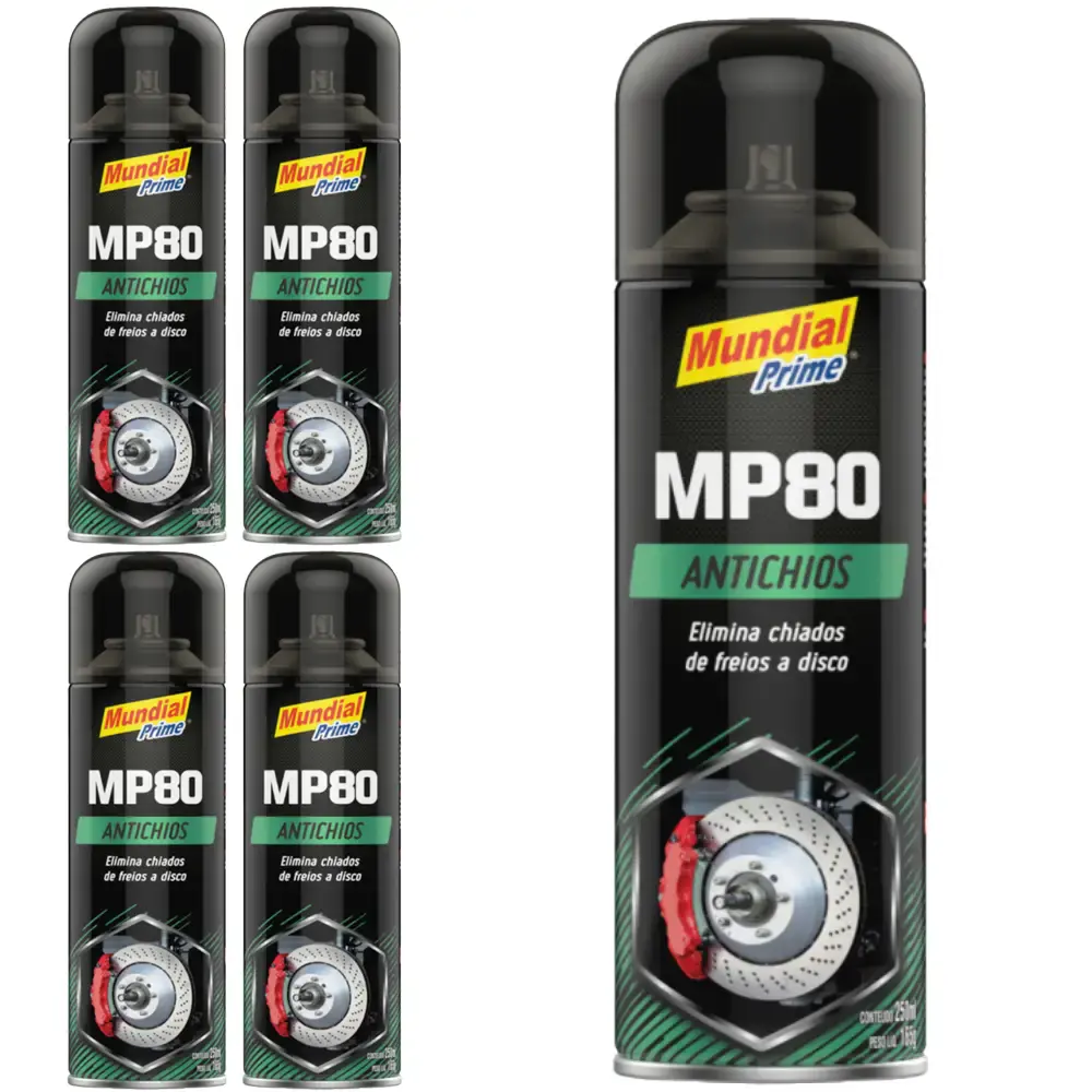 Spray antichios de freios 250ML 5 unidades MP80 mundial prime — fotografia de referência