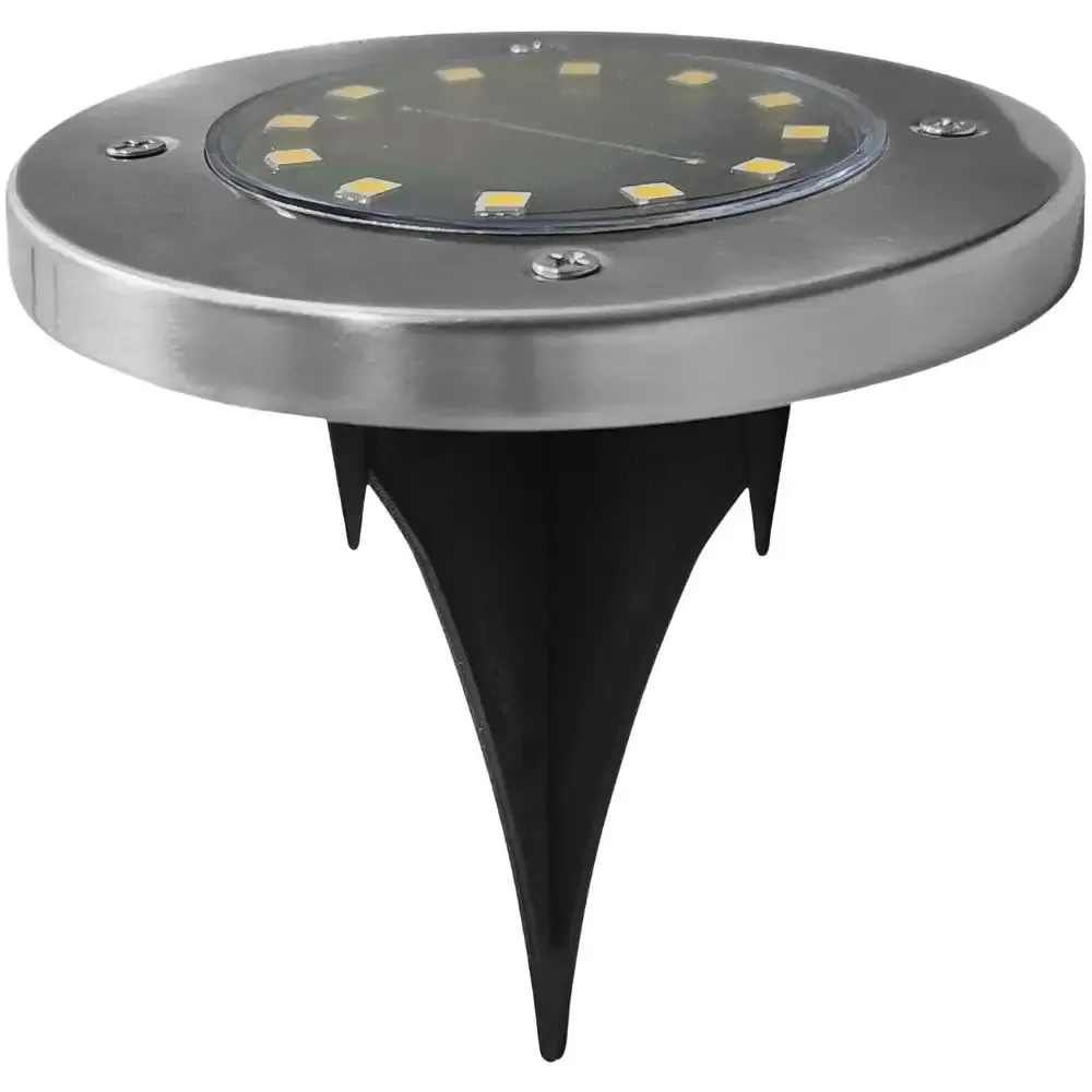 Luminária solar spot de chão 12 leds prova d`agua kit 10 peças casa LYS — fotografia 6