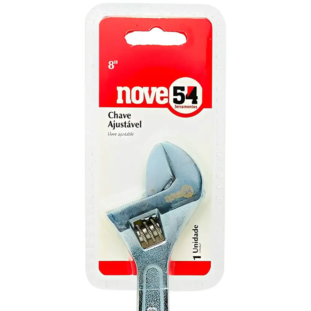 Chave ajustável inglesa cromada 8 pol Nove54 — fotografia 4