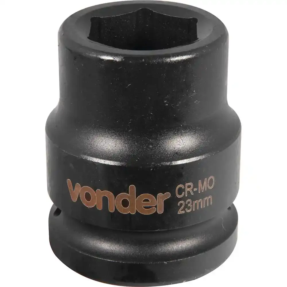 Soquete Sextavado de Impacto Encaixe 3/4 polegada 23Mm Cromado VONDER — fotografia 2