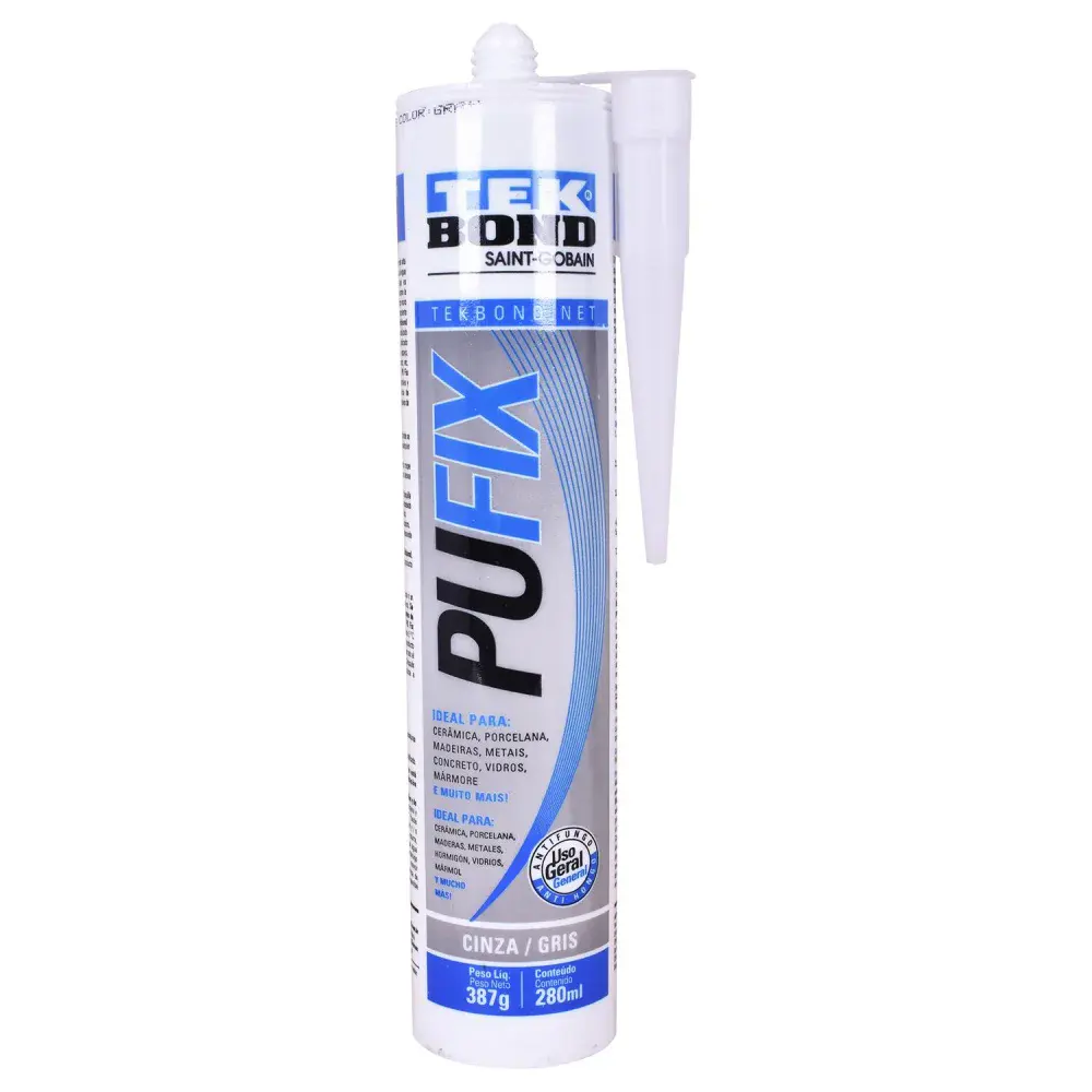 Adesivo multiuso PU40 fix cinza 280ML Tekbond — fotografia 2