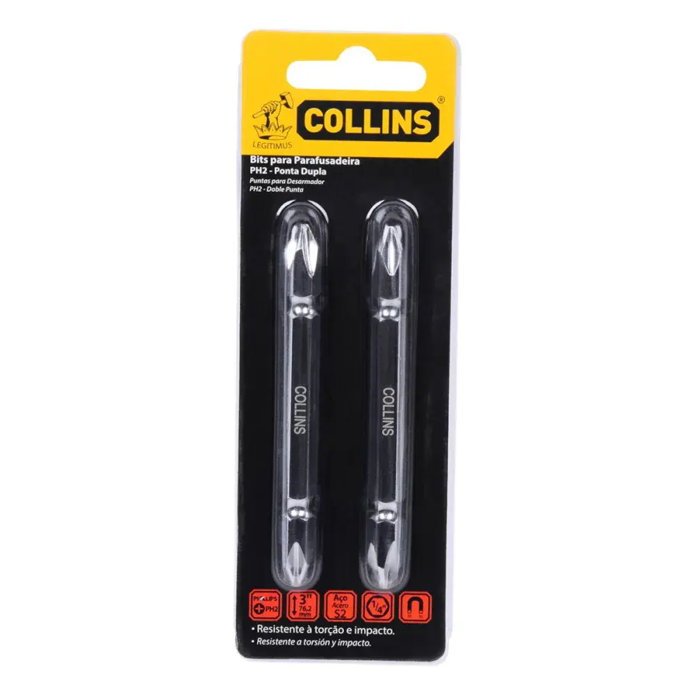 Bits PH2 1/4 ponta dupla e phillips 100MM Collins — fotografia 3