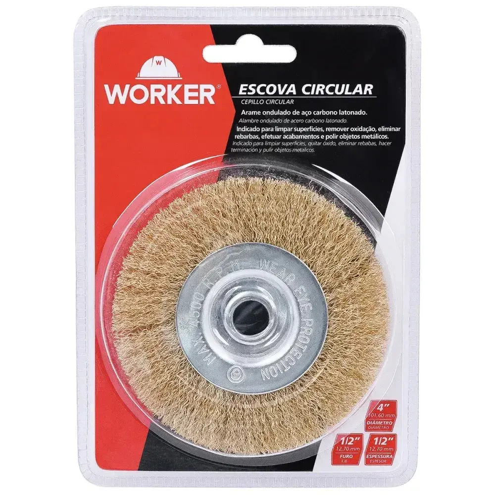 Escova circular ondulada latonado 4/2 Worker — fotografia 4
