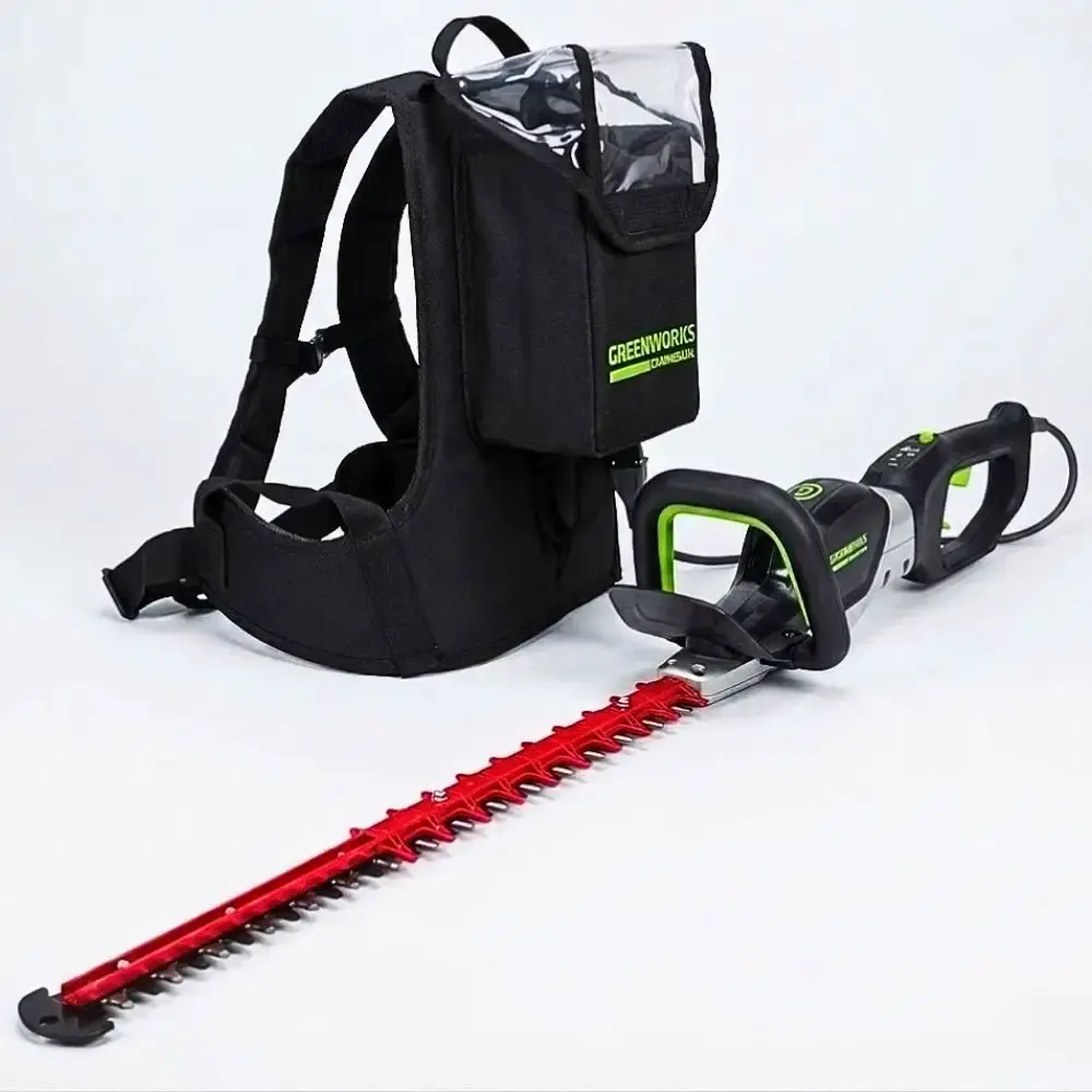 Aparador de cerca viva 82V 26POL 82H26D com mochila Greenworks