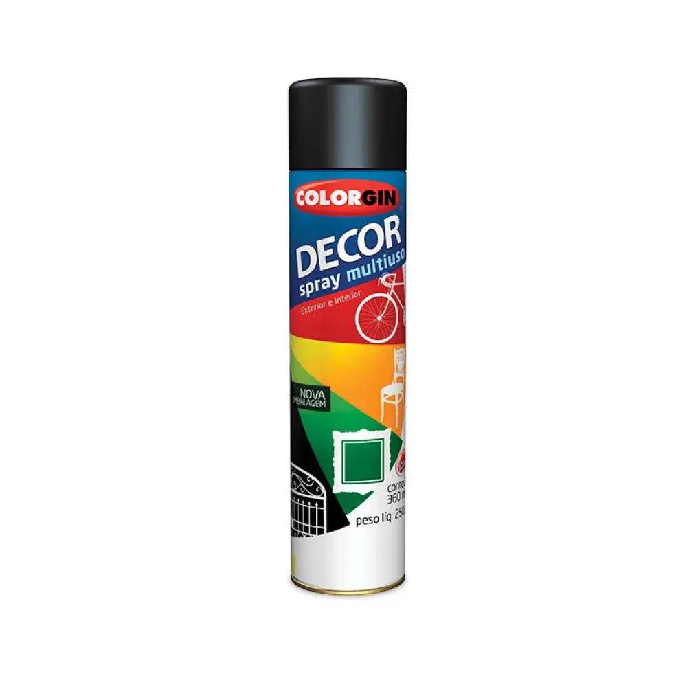 Tinta spray decor verde folha Colorgin — fotografia de referência