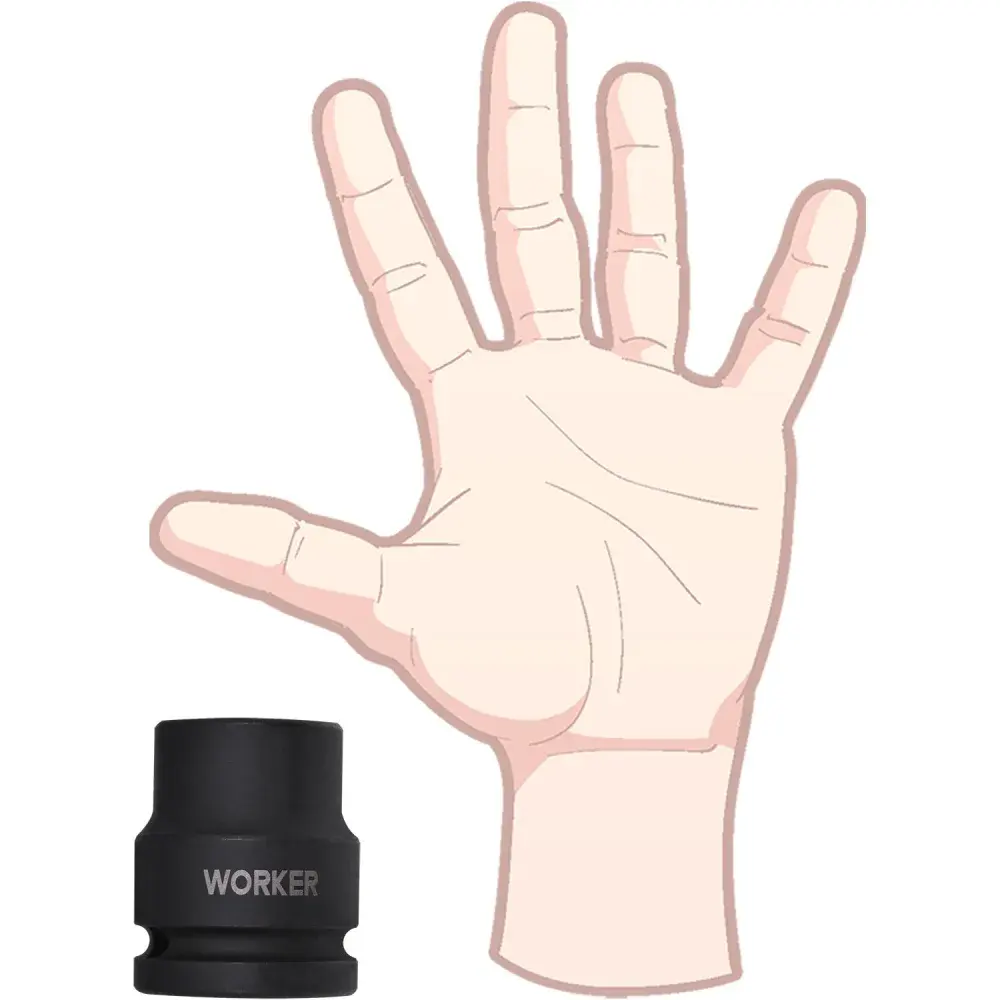 Soquete sextavado impacto encaixe 3/4 23MM Worker — fotografia 6