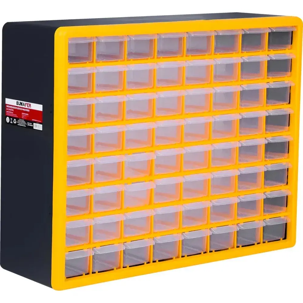 Organizador plástico multiuso 64 gavetas Bumafer — fotografia 6