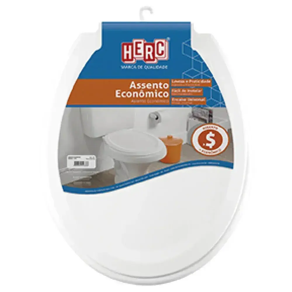 Assento sanitário injetado branco Herc — fotografia 4