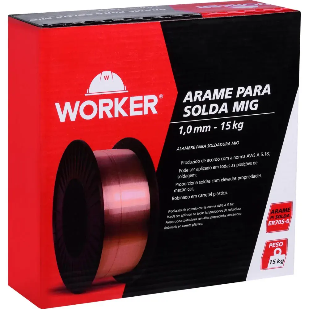 Arame para solda mig carretel 1,0MM Worker — fotografia 6