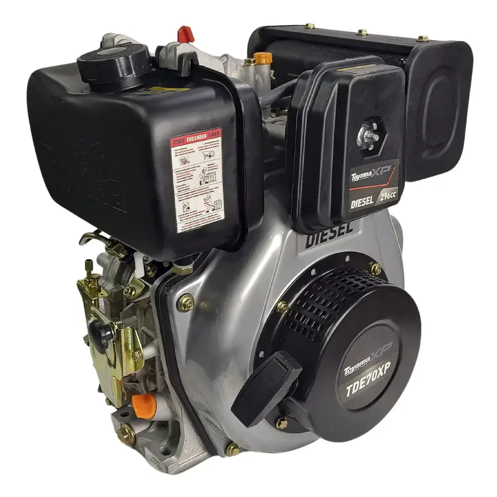 Motor diesel 7.0HP partida manual TDE70XP 019-041 Toyama — fotografia de referência