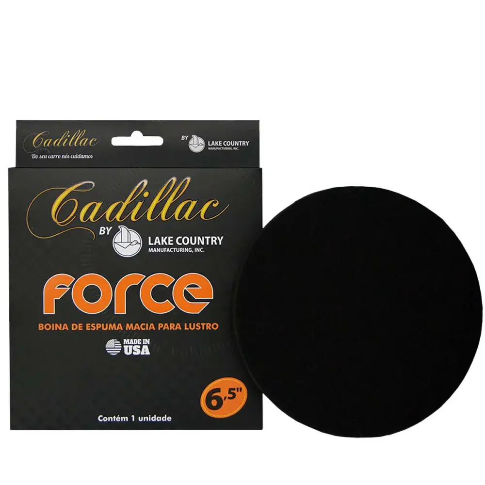 Boina para polimento force 6,5 preta Cadillac