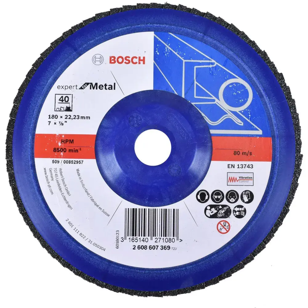 Lixa disco flap 180MM G40 professional for metal da Bosch — fotografia 6