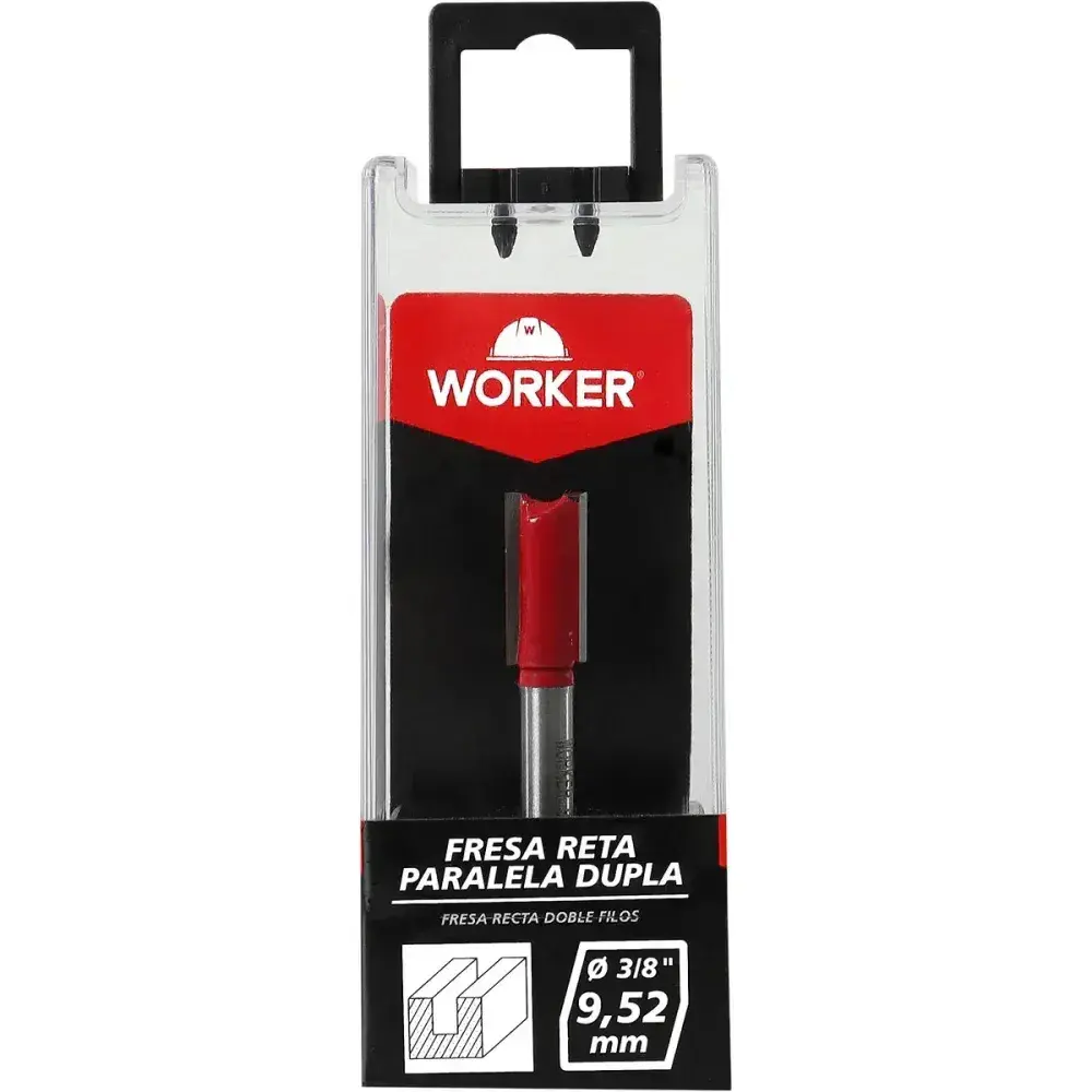 Fresa reta paralela dupla com encaixe redondo 9,5MM Worker — fotografia 6