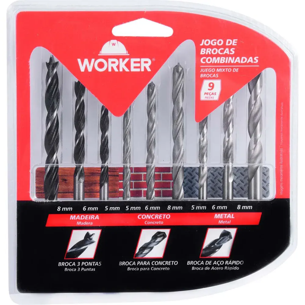 Kit esmerilhadeira furadeira 650W impacto 710W 24PEÇ 220V Worker — fotografia 6
