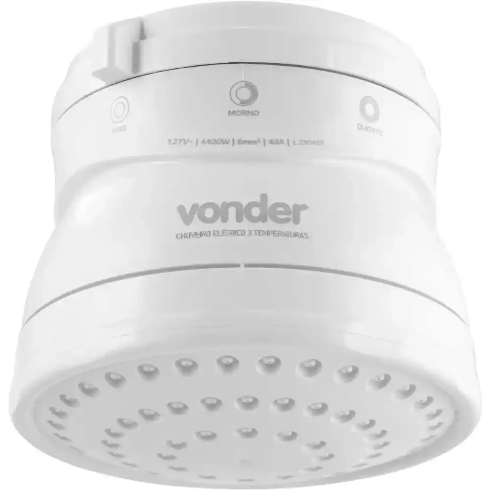 Ducha 3 temperaturas 4400W branca Vonder — fotografia 6