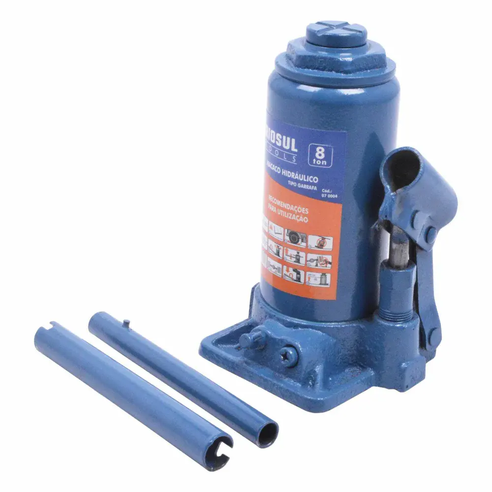Macaco hidráulico tipo garrafa 8 toneladas riosul tools