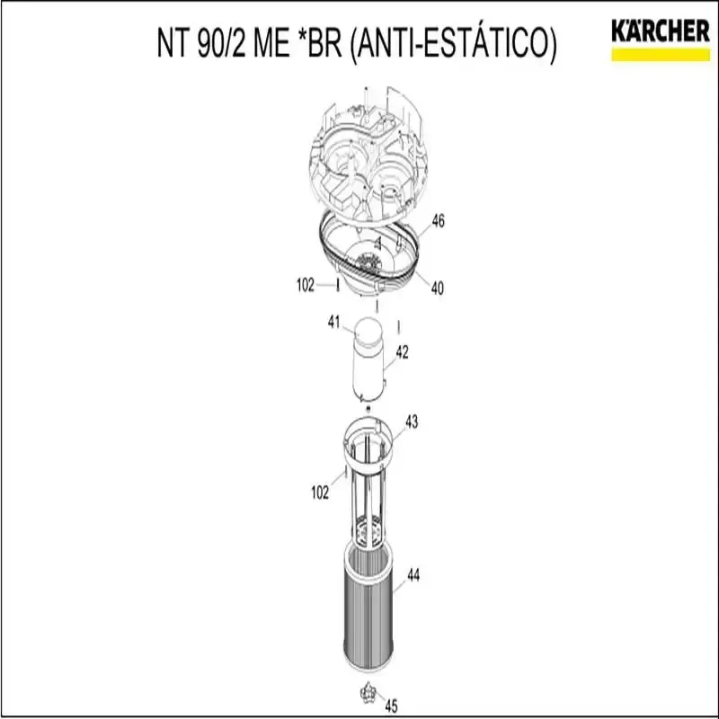 Filtro cartucho para aspirador NT 90/2 ME 9.770-988.0 Karcher — fotografia 4