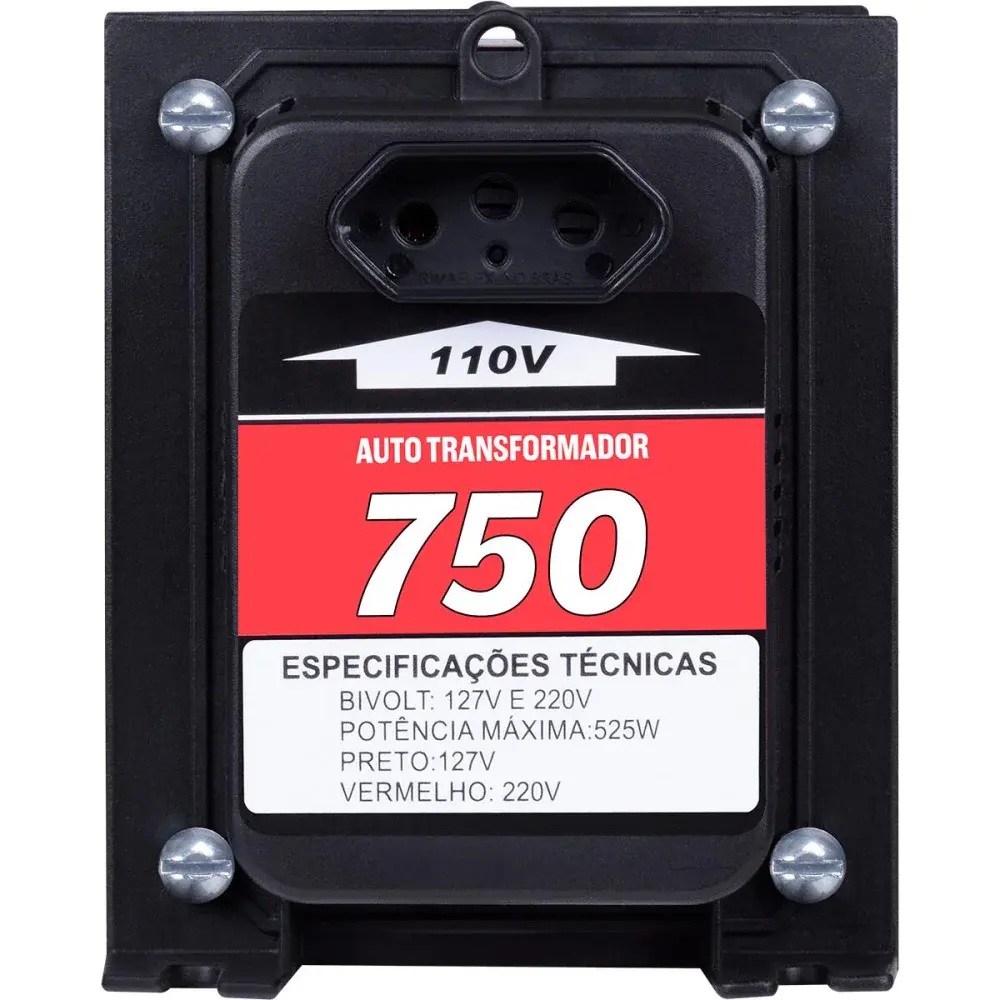 Autotransformador tripolar 750VA 525W bivolt Kitec — fotografia 4