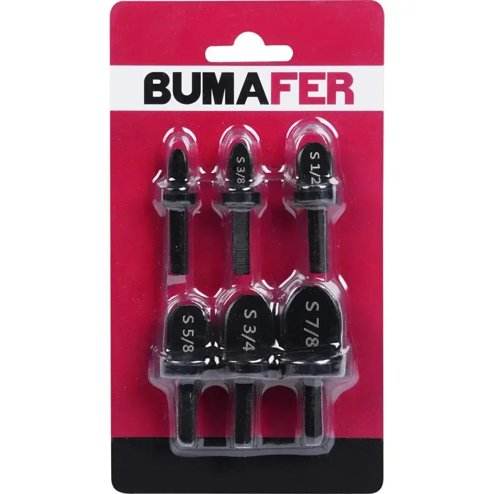 Alargadores de tubos para furadeira 1/4-7/8 com 6 peç Bumafer — fotografia 10