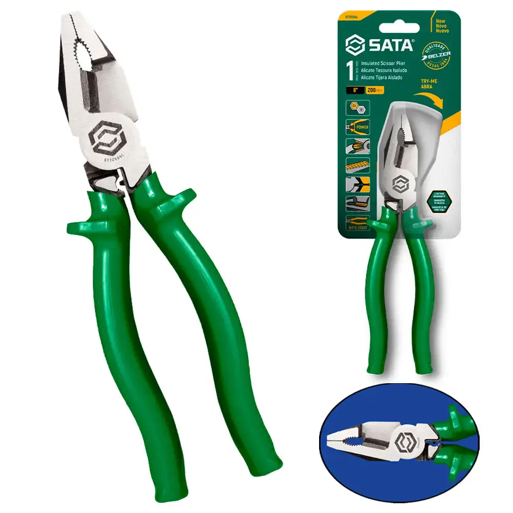 Alicate universal 8 POL corte tipo tesoura ST72504L Sata — fotografia de referência