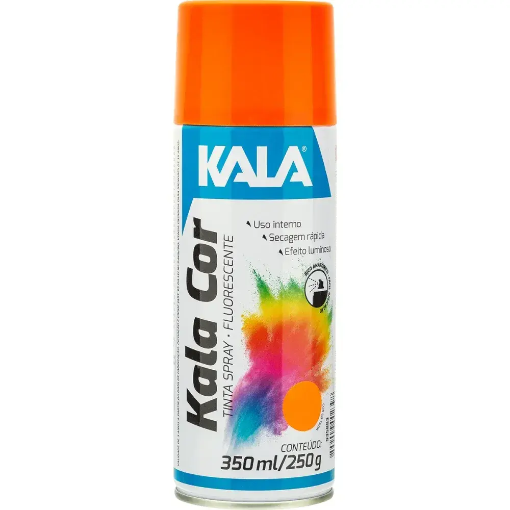 Tinta spray fluorescente Kala laranja 350ML — fotografia 2