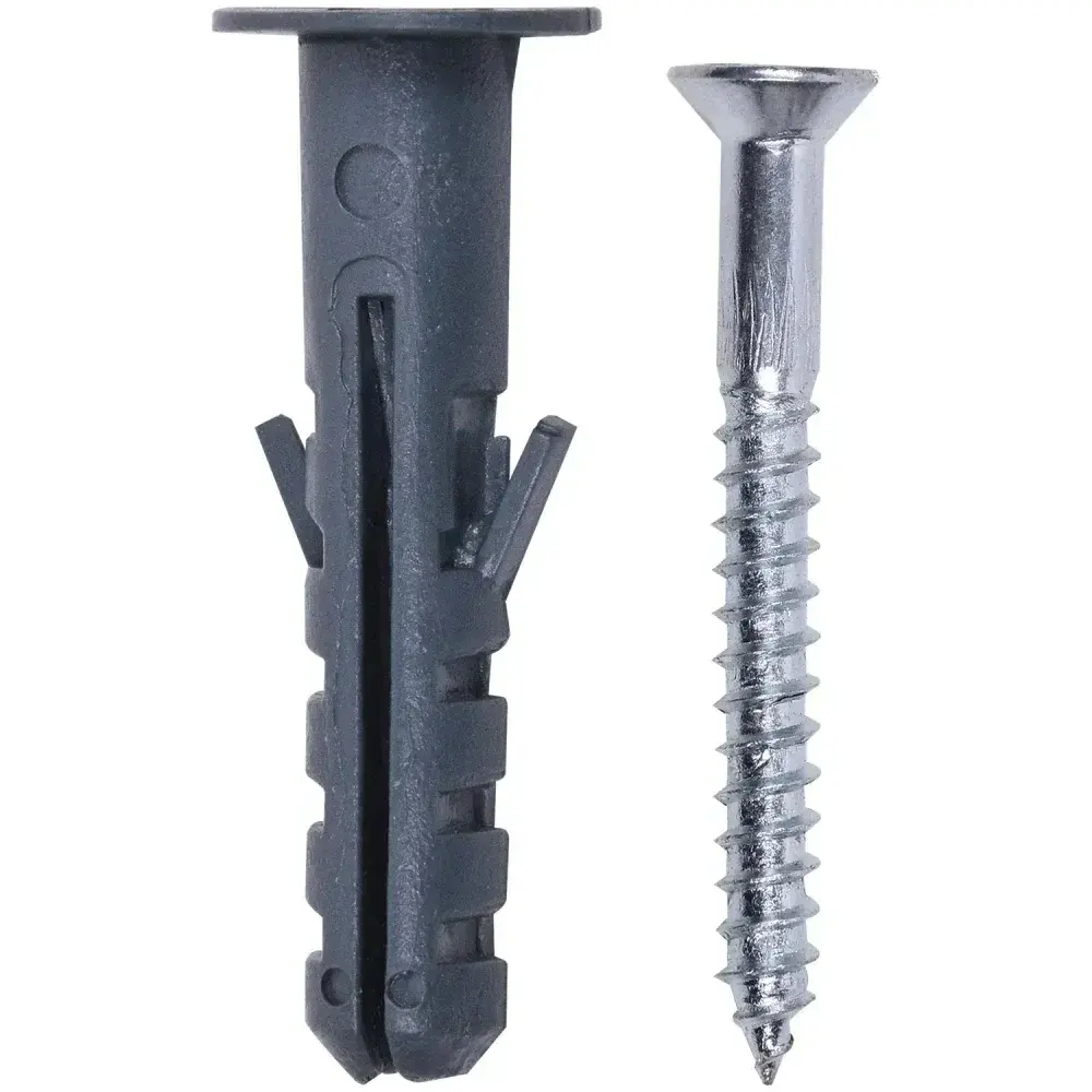Parafuso cabeça chata zincado com bucha 4,2X40MM 5 peç Worker — fotografia 7