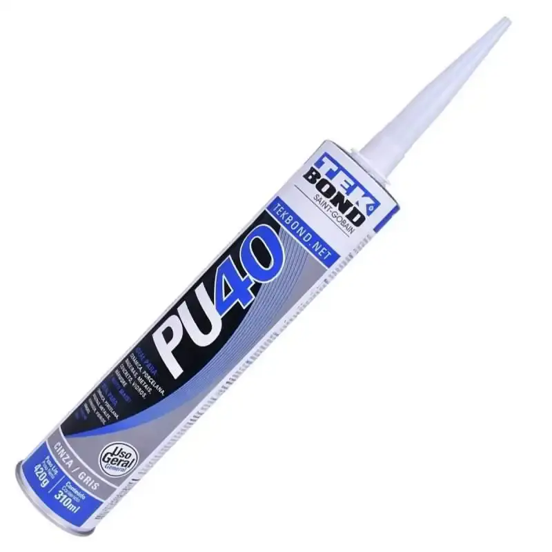 Adesivo selante silicone PU40 cinza 420G 310ML Tekbond — fotografia de referência