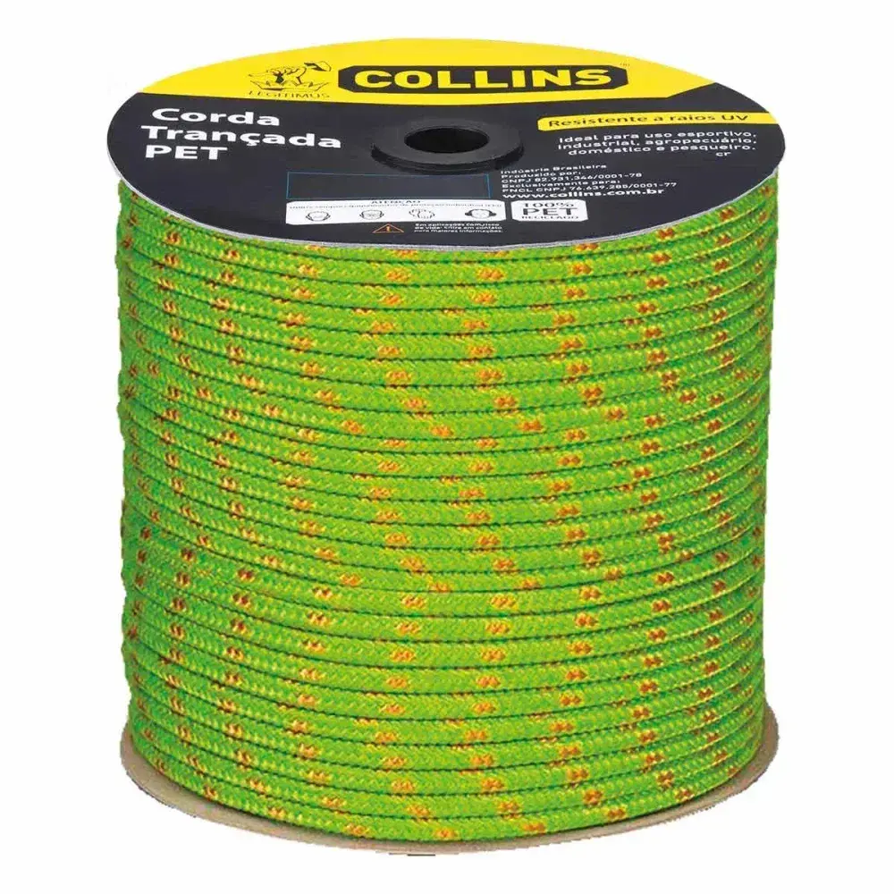 Corda pet trançada 228M/8MM verde Collins — fotografia 2