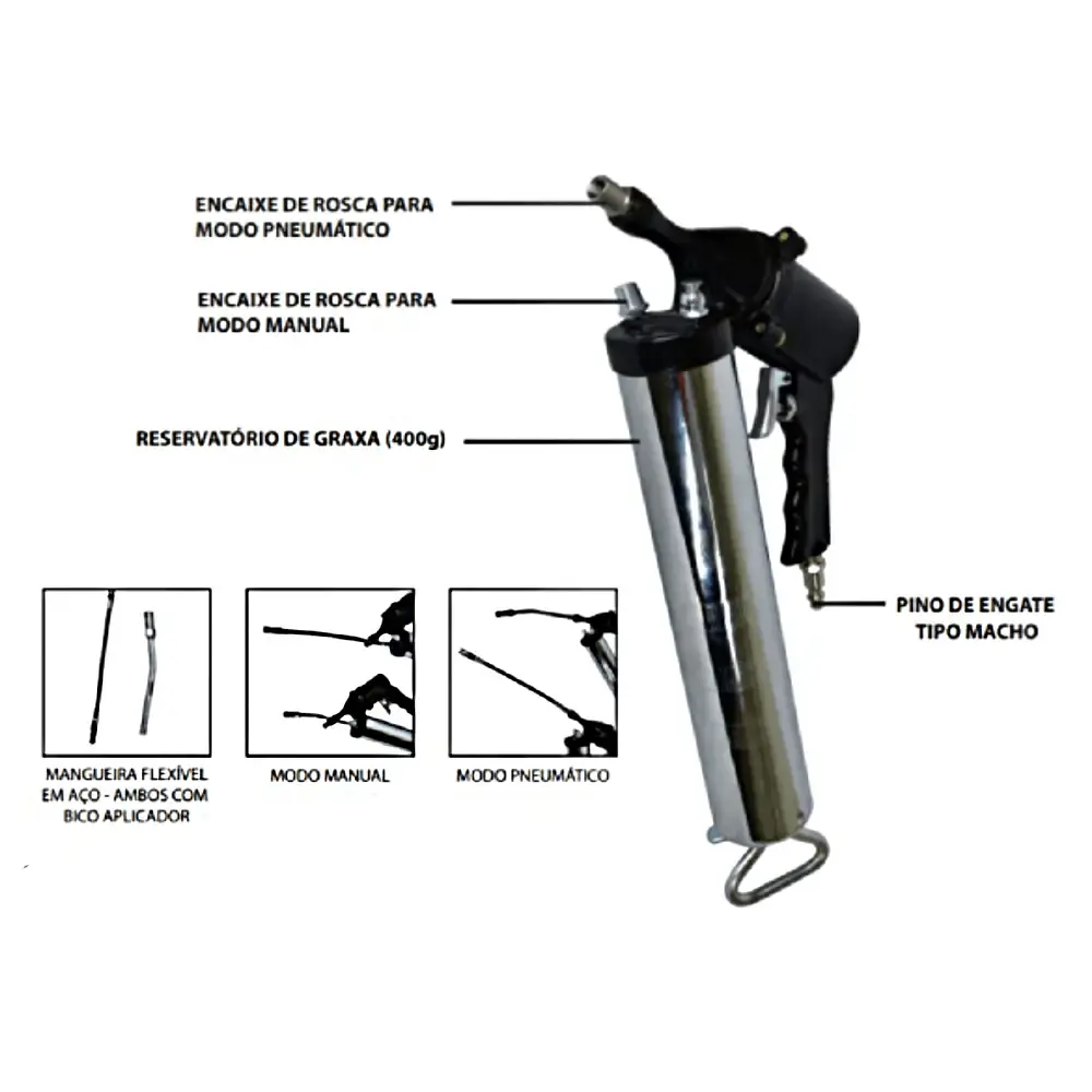 Engraxadeira pneumática 400G SGT-4000 — fotografia 5
