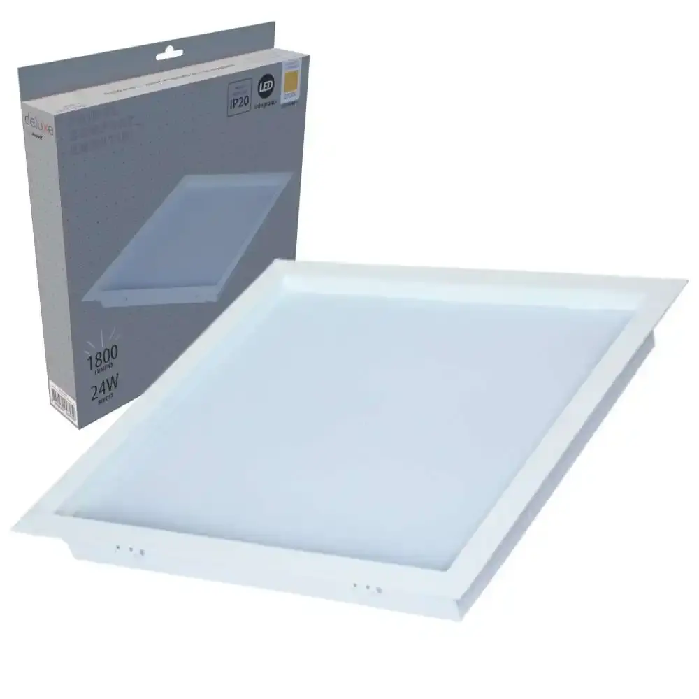 Painel led plafon embutir 24W 2700K luz amarela bivolt Avant — fotografia de referência