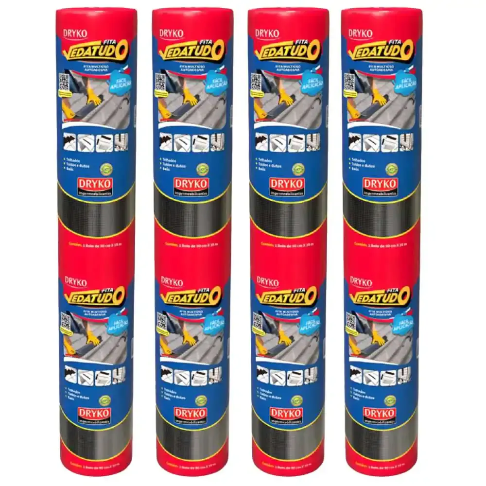 Fita autoadesiva asfáltica 90CM x 10M 4 unidades Dryko — fotografia de referência