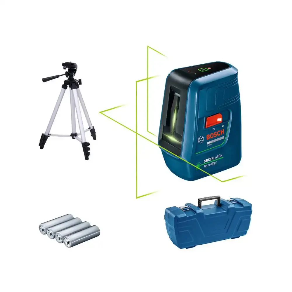 Nível a laser verde 20M GLL 3XG com tripé e maleta Bosch — fotografia de referência