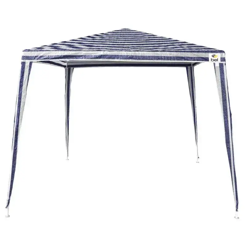 Tenda gazebo branca/azul em polietileno 3X3 metros desmontável 301250 BEL — fotografia de referência