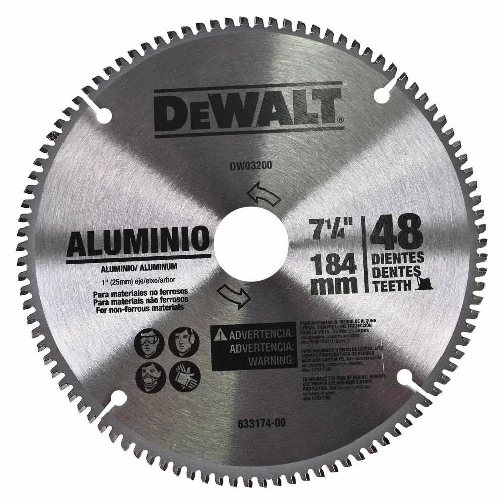 Disco de serra circular 7.1/4 48 dentes DW03200 Dewalt — fotografia 6