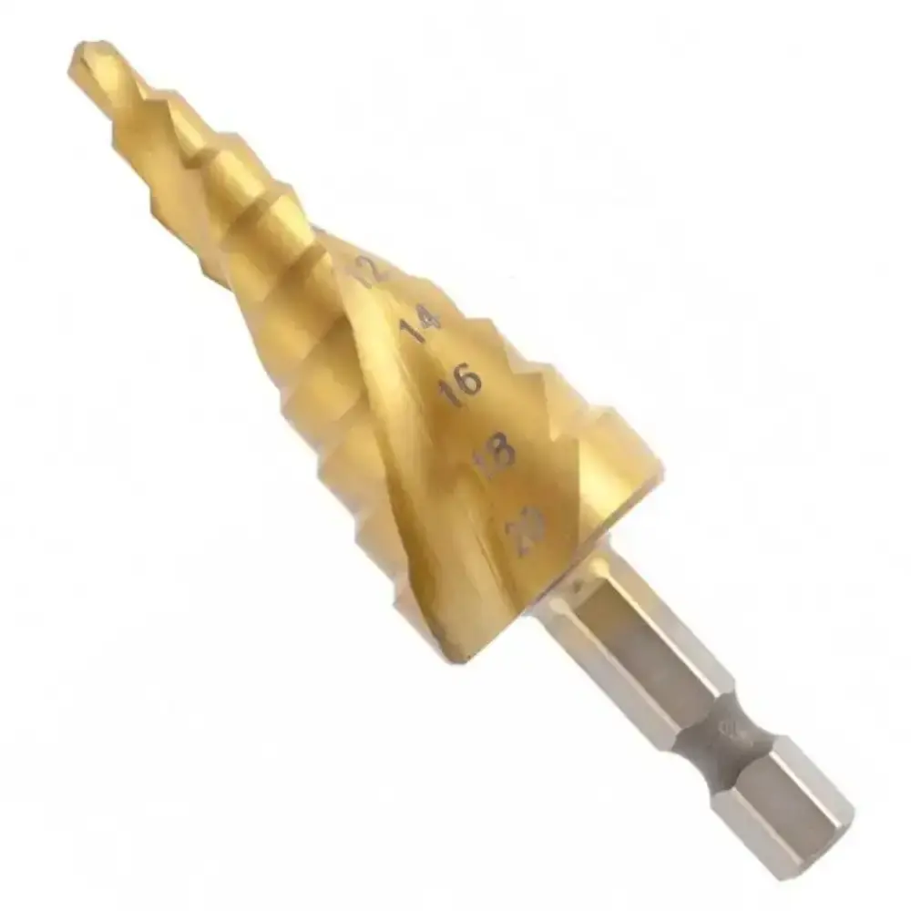 Broca escalonada de 4 à 20MM HSS espiral profissional MTX — fotografia de referência