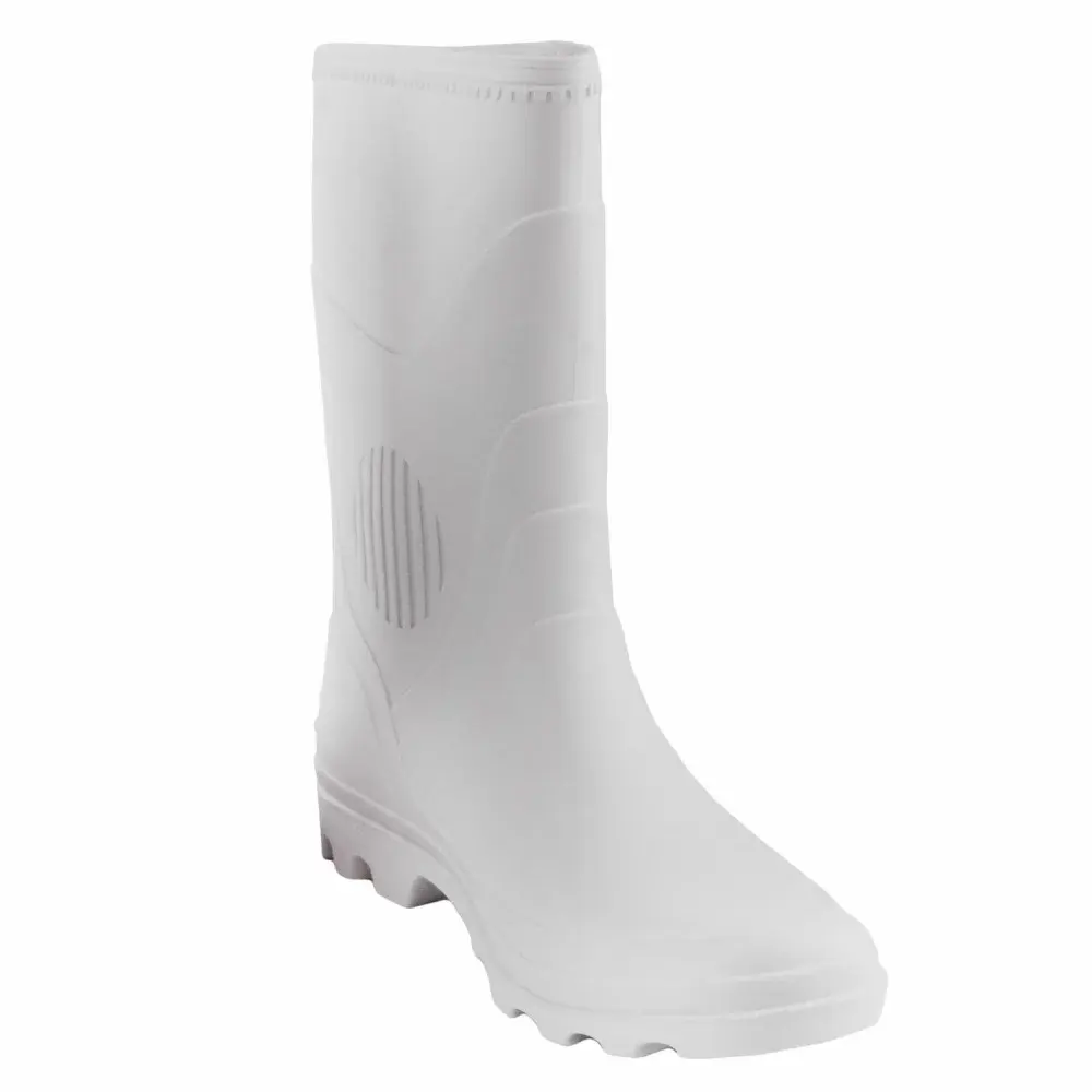 Bota de pvc branca Nº42 modelo 387 pega forte grendene — fotografia 3