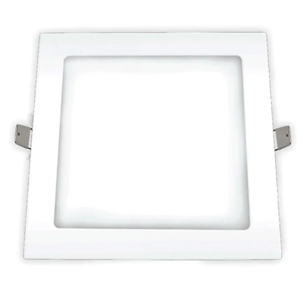 Painel led embutir 18W biv 4000K quadrado Ourolux — fotografia de referência