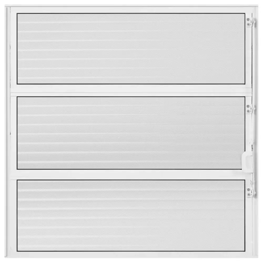 Vitrô basculante canelado em alumínio branca 60X60CM Metalflex