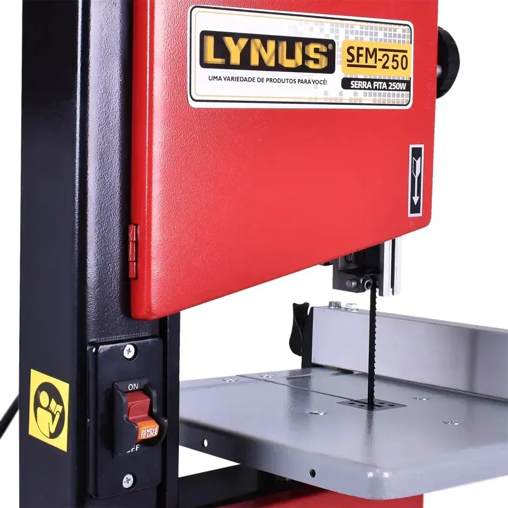 Maquina serra fita bancada 250W com 127V sfm da Lynus — fotografia 10