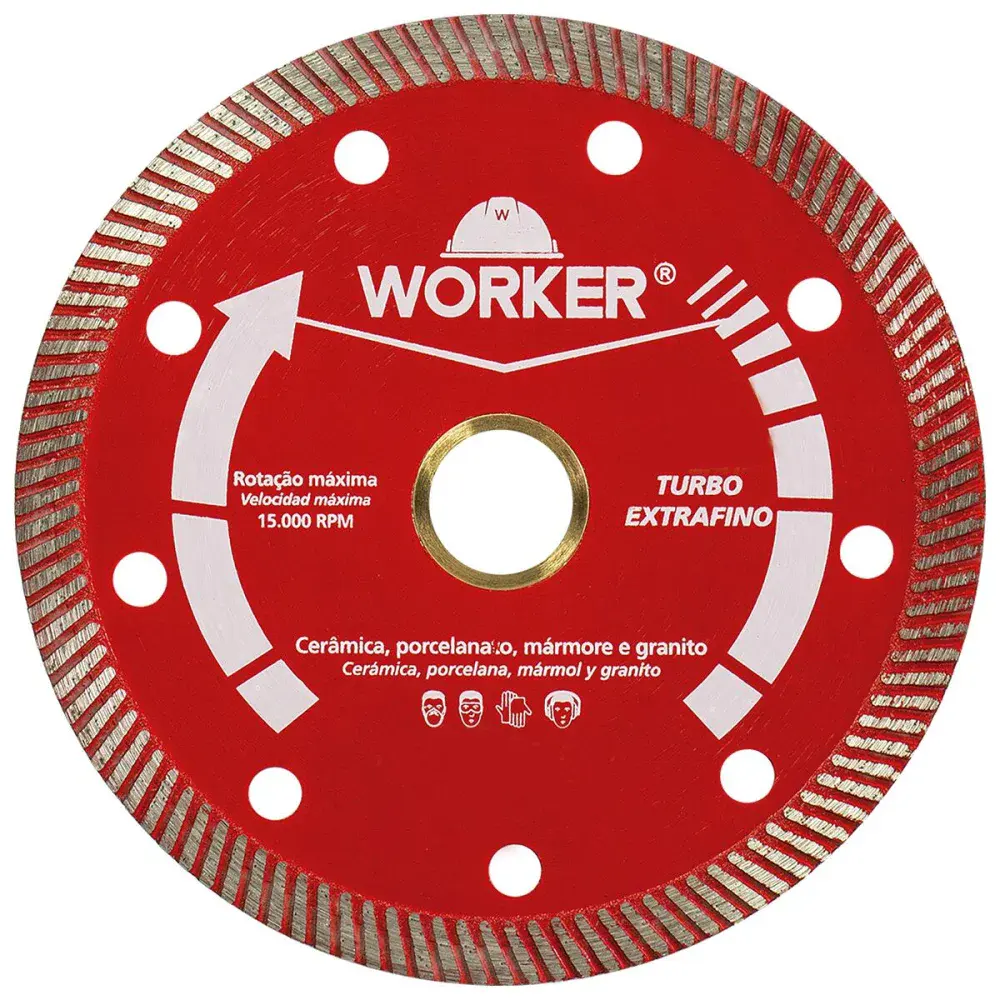 Disco diamantado porcelanato 110X20MM turbo extrafino Worker — fotografia de referência