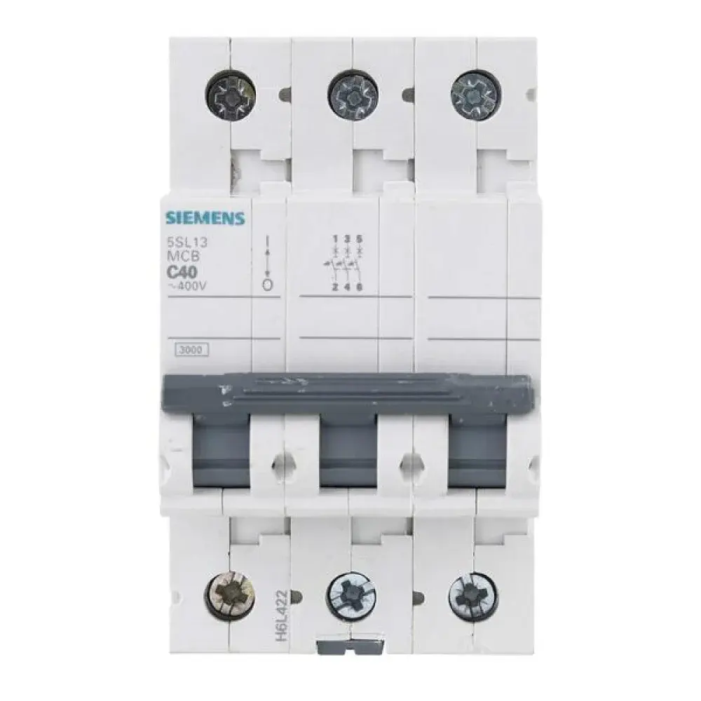 Disjuntor tripolar din curva c 40A Siemens — fotografia 3