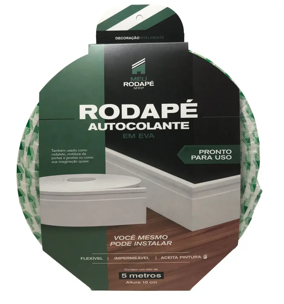 Rodapé eva autocolante 10CM x 5M RP16 meu rodapé — fotografia 2