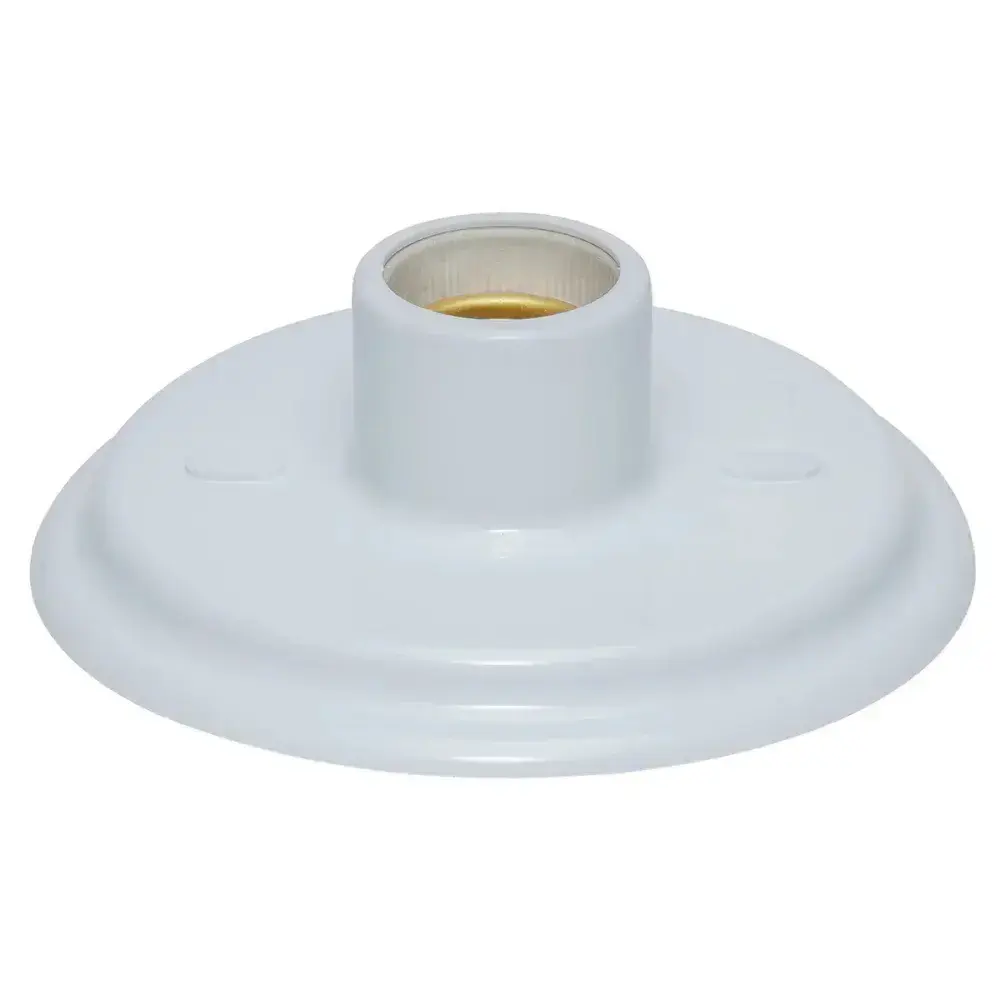 Plafonier com soquete de porcelana branco E27 4A 250V Liege — fotografia 2