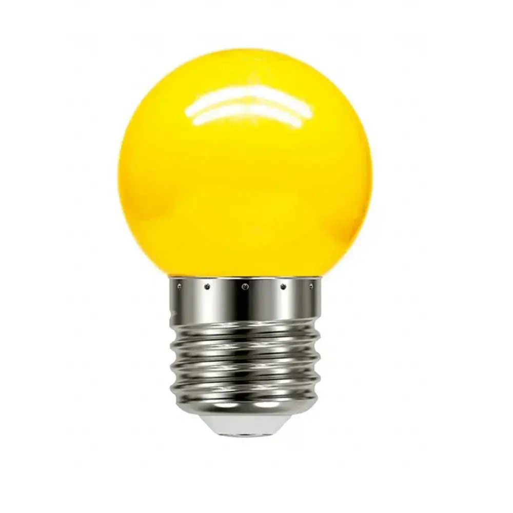 Lâmpada led bolinha 1W 127V amarelo Taschibra — fotografia 2