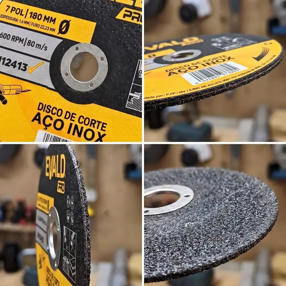 Disco de Corte Inox 10 Unidades 7 POL x 1,6 MM 8.600 RPM EVALD PRO — fotografia 3