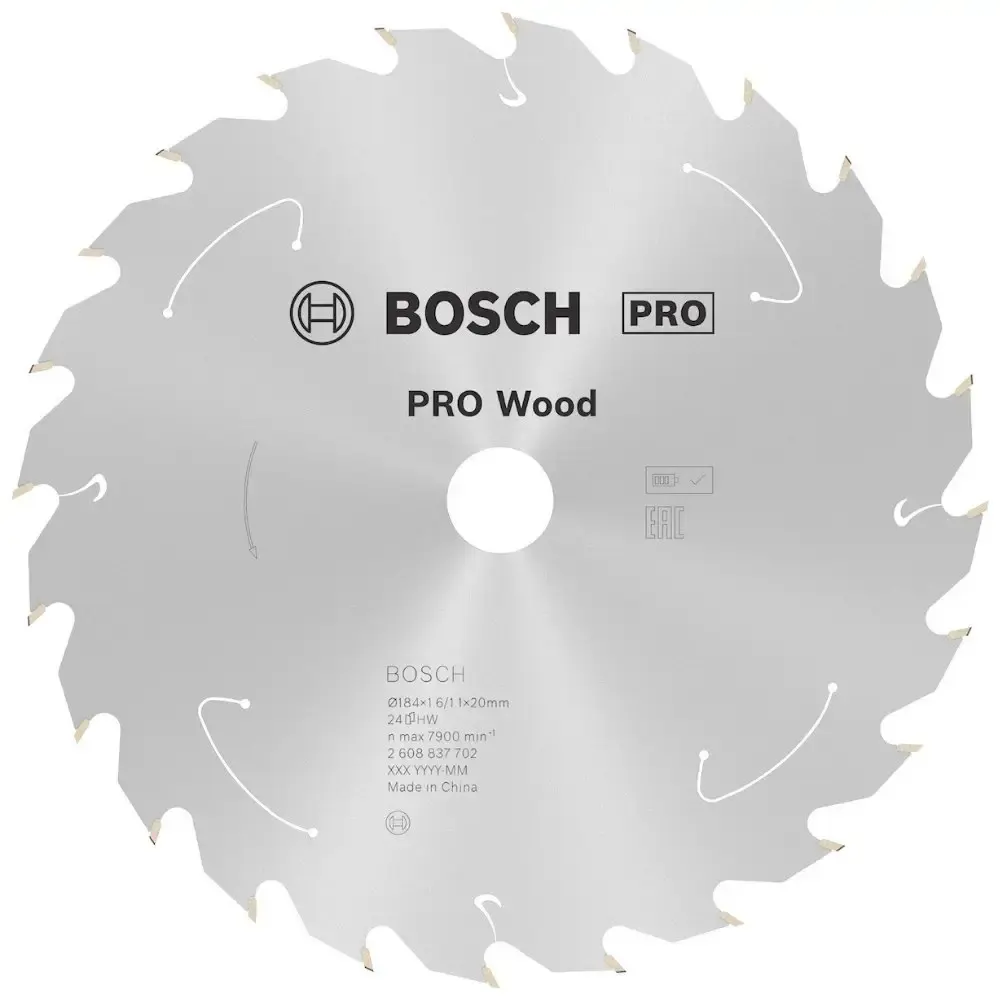 Disco de serra circular PRO wood cordless 184X20MM 24 dentes Bosch