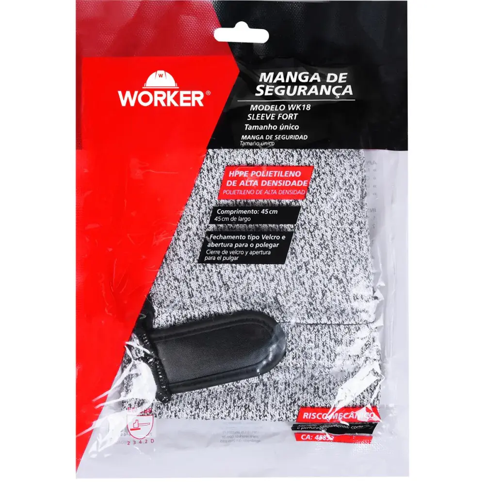 Manga de proteção hppe 45CM velcro Worker — fotografia 4